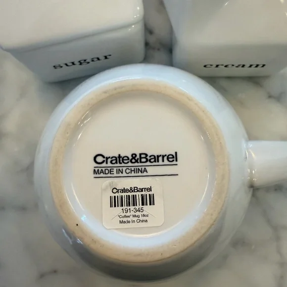 Crate&Barrel Coffee Set including Sugar and Cream Set - Picture 3 of 3